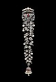 Plait Ornament (jadanagam), Silver, set with diamonds, rubies, and pearls